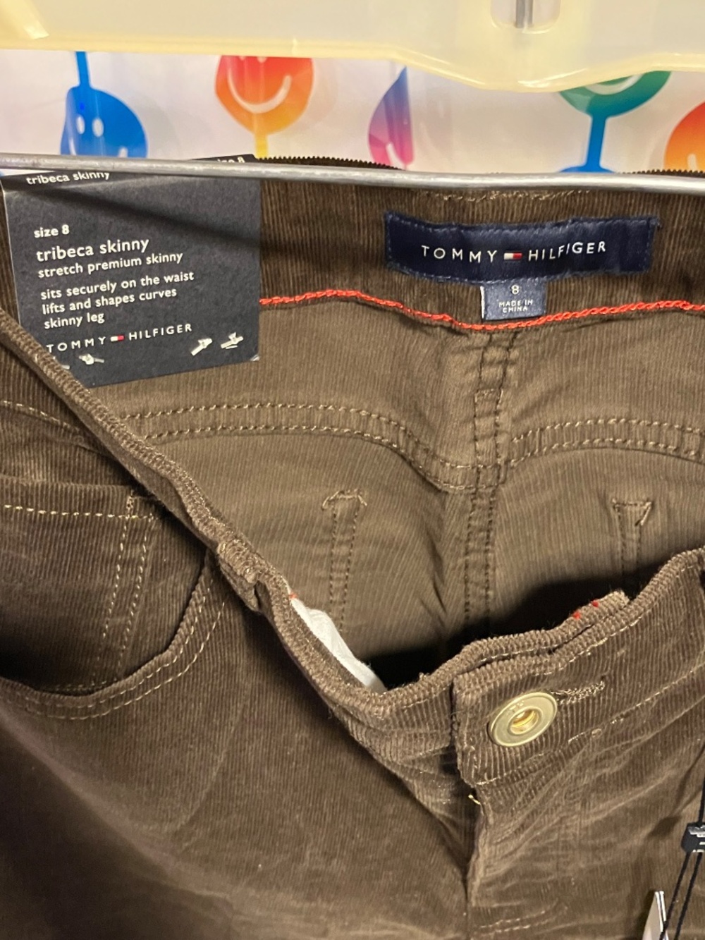 NWT Tommy Hilfiger Tribeca Skinny Corduroy Pants (Size 8) - Picture 3 of 14